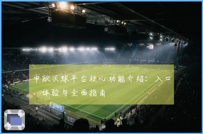 中欧买球平台核心功能介绍：入口、体验与全面指南